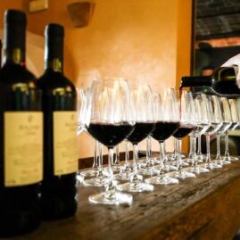 wine tasting chianti classico in the tuscan winery
